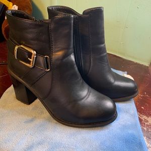 Forever Ankle Booties with Chunky Heel.